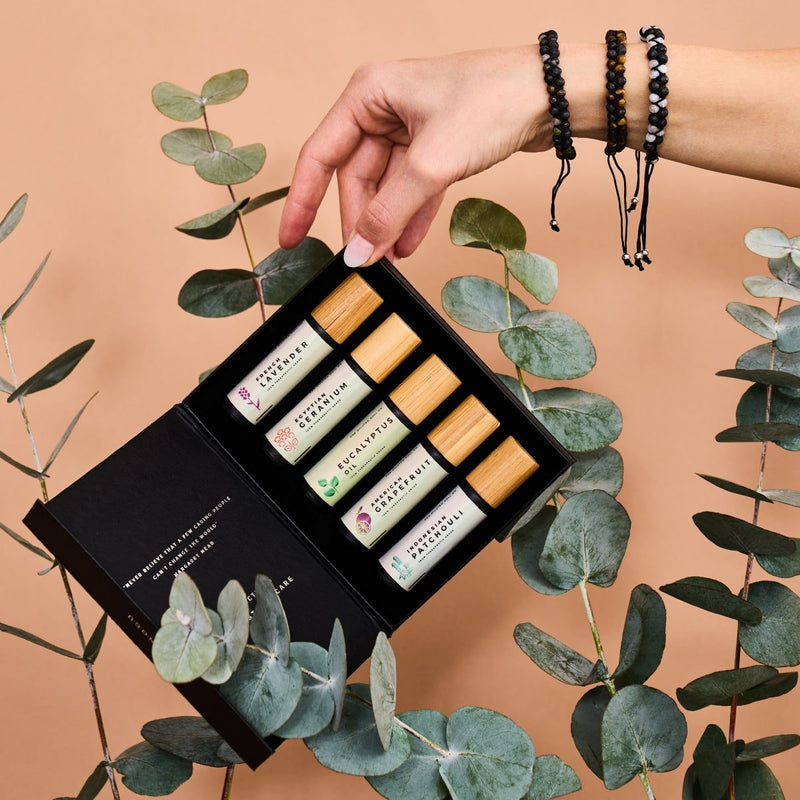 Tourmaline x Lava Rock | .925 Sterling Silver | Mini Diffuser Bracelet