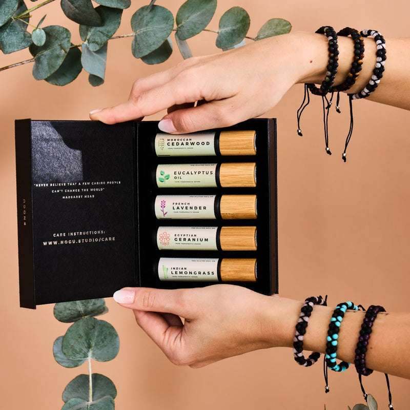 Turquoise x Lava Rock | .925 Sterling Silver | Mini Diffuser Bracelet