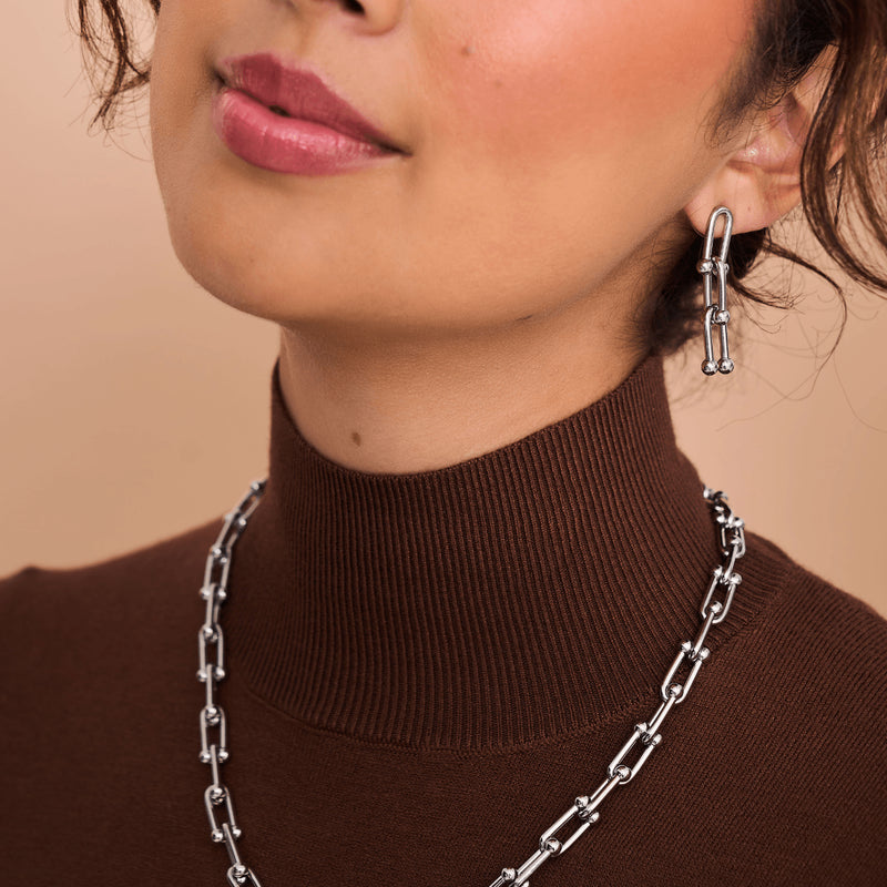 The Juno | Pellet Chain Earrings