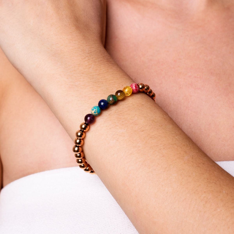 Chakra | 18k Rose Gold | Gemstone Expression Bracelet