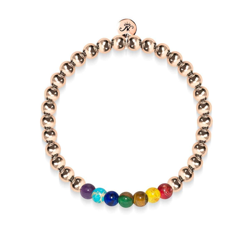 Chakra | 18k Rose Gold | Gemstone Expression Bracelet