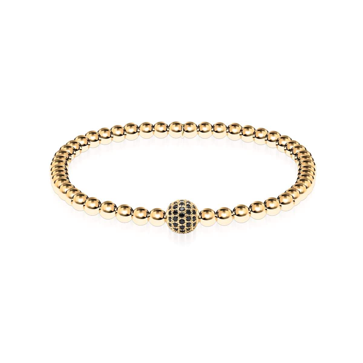 Charismatic | 18k Gold | Black Cubic Zirconia Crystals | Expression Bracelet