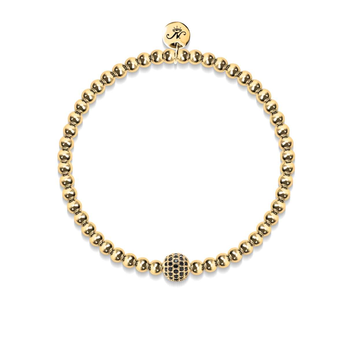 Charismatic | 18k Gold | Black Cubic Zirconia Crystals | Expression Bracelet