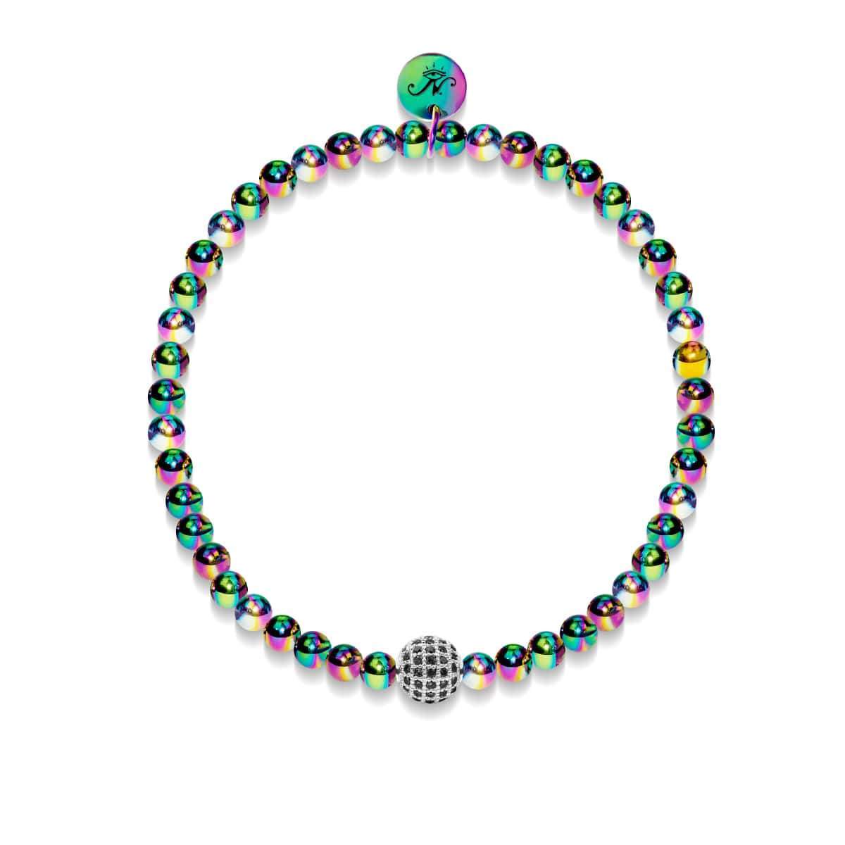 Charismatic | Unicorn Silver | Black Cubic Zirconia Crystals | Expression Bracelet