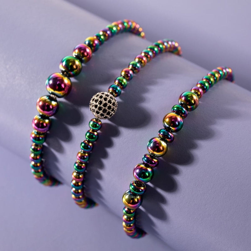 Charismatic | Unicorn Silver | Black Cubic Zirconia Crystals | Expression Bracelet