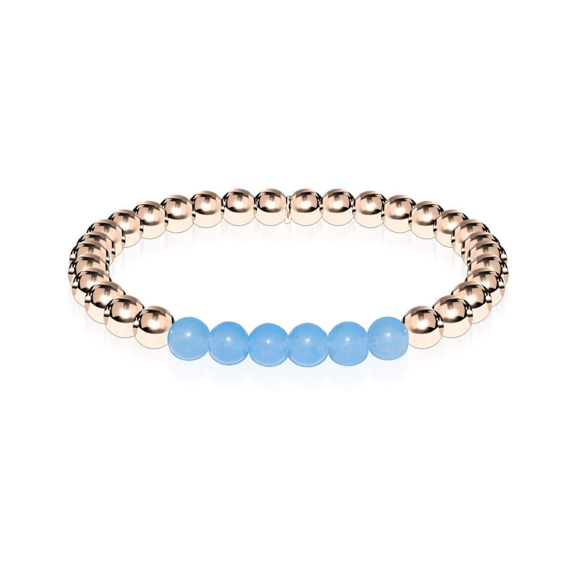 Coy | 18k Rose Gold | Aquamarine | Gemstone Expression Bracelet
