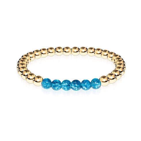 Delightful | 18k Gold | Blue Crystal | Gemstone Expression Bracelet
