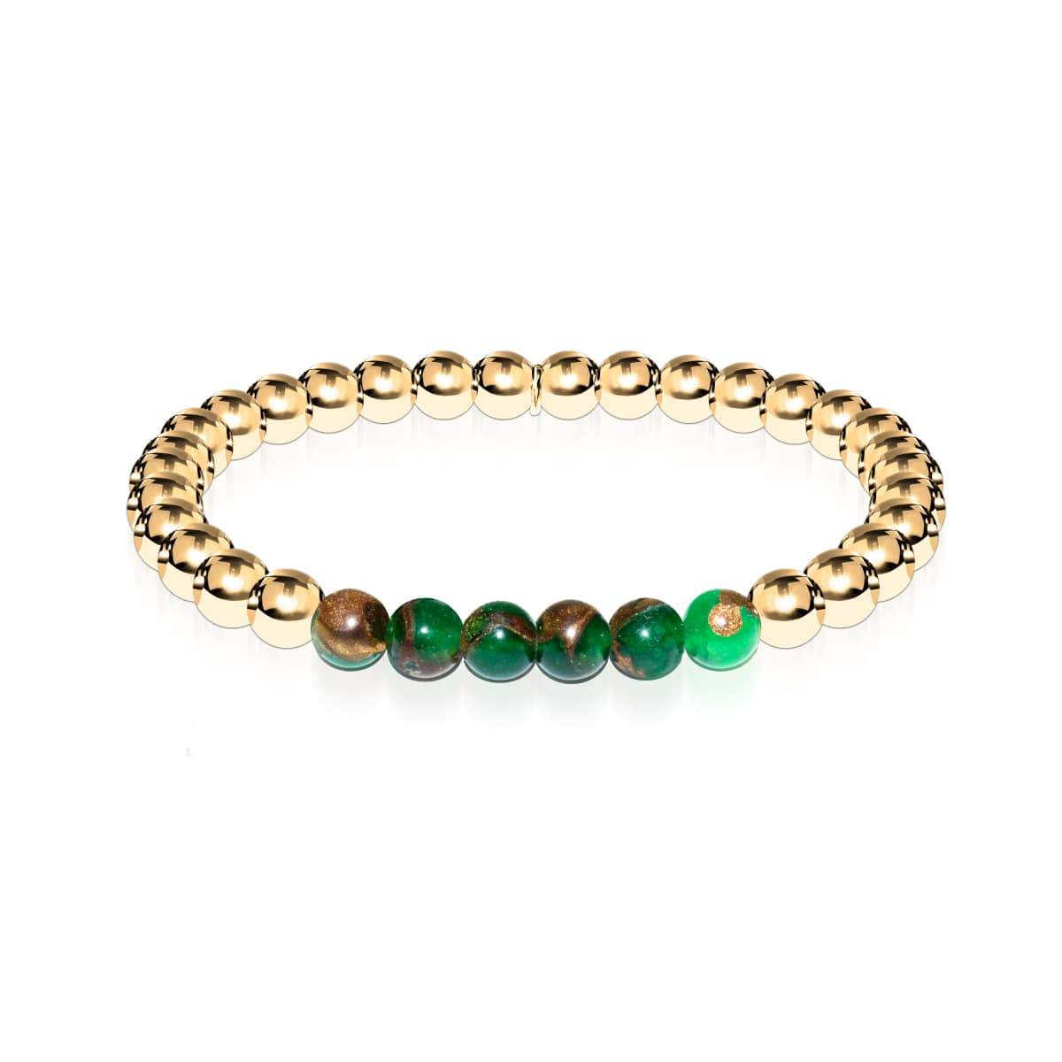 Dreamy | 18k Gold | New Green Agate | Gemstone Expression Bracelet