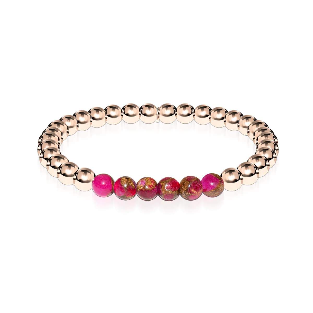 Inspired | 18k Rose Gold | New Red Agate | Gemstone Expression Bracelet