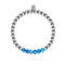Jubilant | Silver | Dark Blue Emperor Gemstone | Expression Bracelet