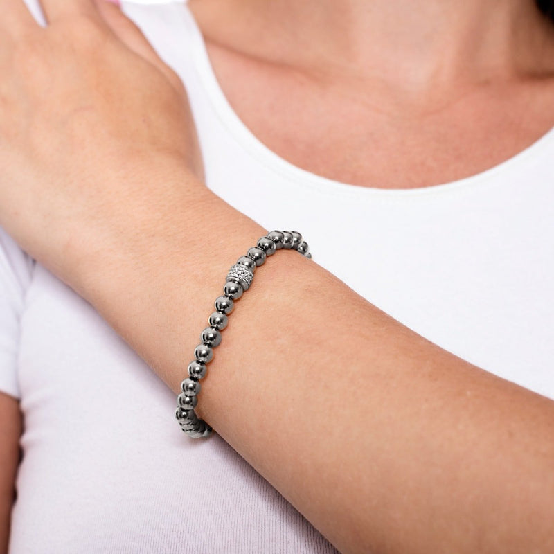 Mesmerizing | Silver | Crystal Pavé Expression Bracelet