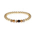 Satisfaction | 18k Gold | Grey Line Agate | Gemstone Expression Bracelet