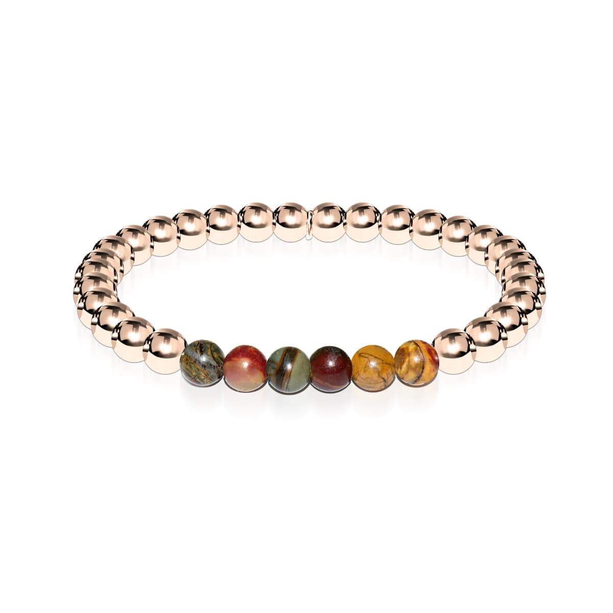 Wild | 18k Rose Gold | Red Picasso Jasper | Gemstone Expression Bracelet