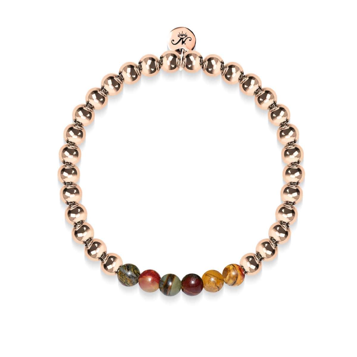 Wild | 18k Rose Gold | Red Picasso Jasper | Gemstone Expression Bracelet