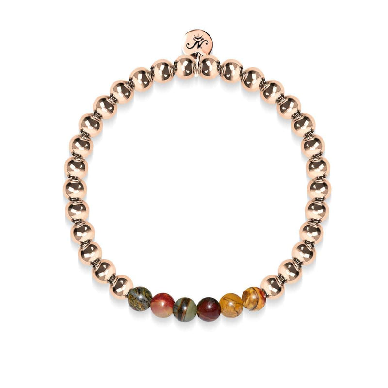 Wild | 18k Rose Gold | Red Picasso Jasper | Gemstone Expression Bracelet