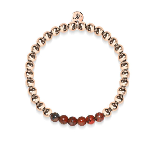 Wistful | 18k Rose Gold | Breciated Jasper | Gemstone Expression Bracelet
