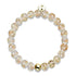 Alabaster | .925 Sterling Gold Vermeil | Firefly Glass Bracelet