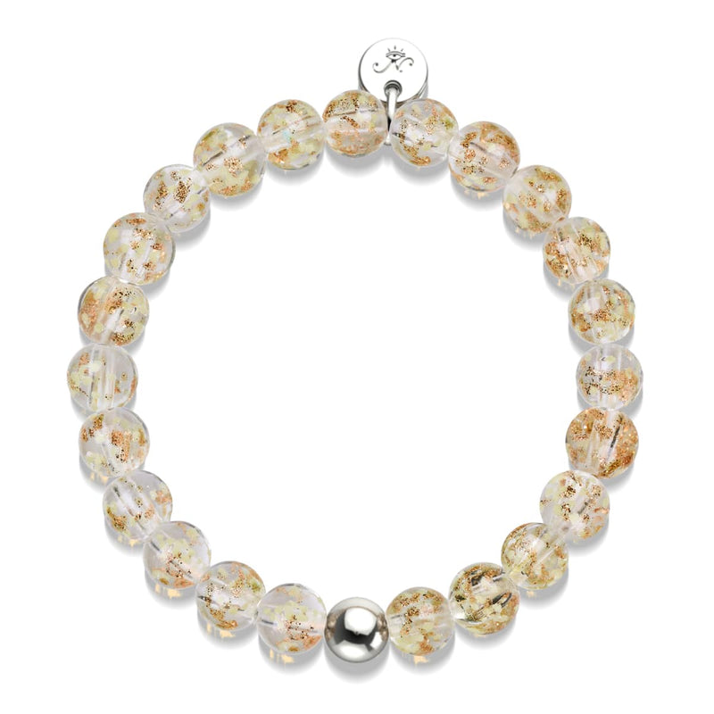 Alabaster | .925 Sterling Silver | Firefly Glass Bracelet