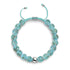 Arctic Blue | Silver | Firefly Glass Macrame Bracelet