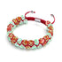 Candy Cane | Crimson x Ivory | Double Firefly Glass Bracelet