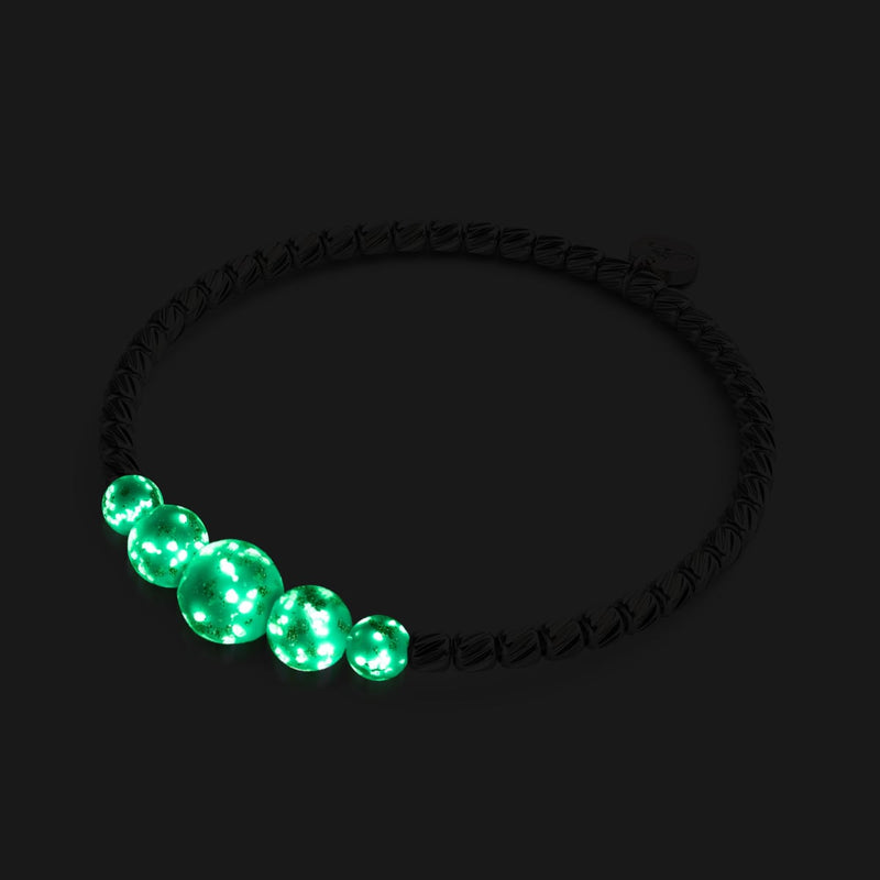 Cerulean | Silver | Firefly Glass Cascade Bracelet