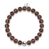 Chocolate | .925 Sterling Silver | Firefly Glass Bracelet
