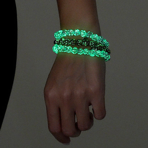 Chocolate | .925 Sterling Silver | Firefly Glass Bracelet