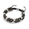 Cookies & Cream | Obsidian x Ivory | Double Firefly Glass Bracelet