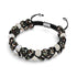 Cookies & Cream | Obsidian x Ivory | Double Firefly Glass Bracelet