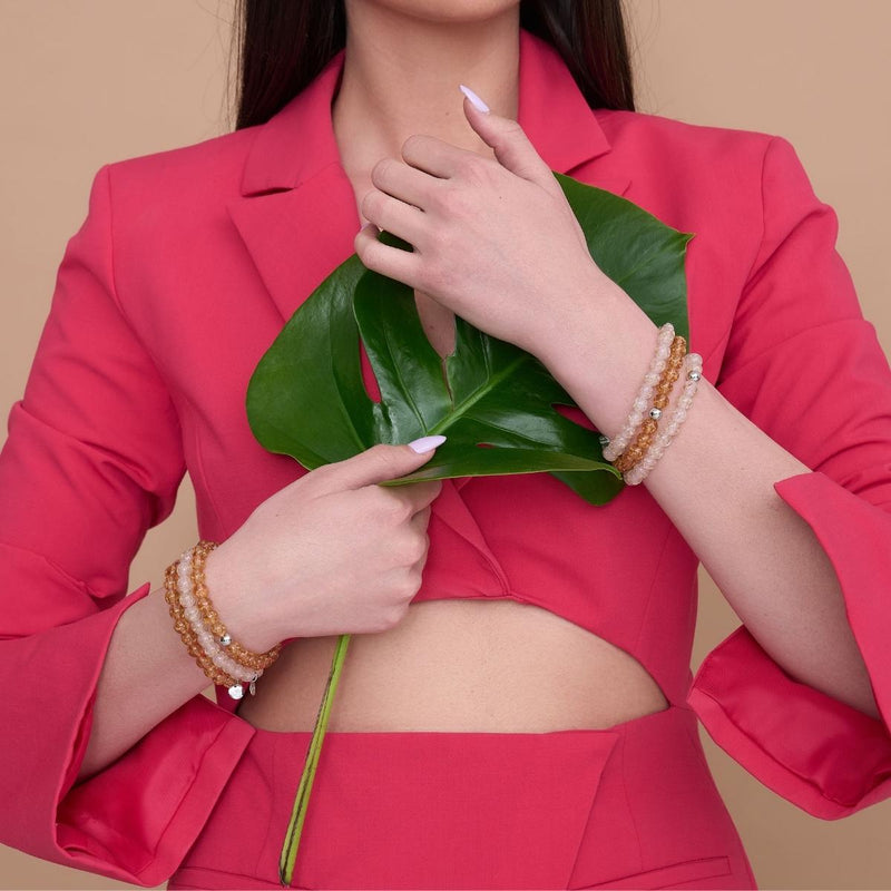 Guava | .925 Sterling Silver | Firefly Glass Bracelet