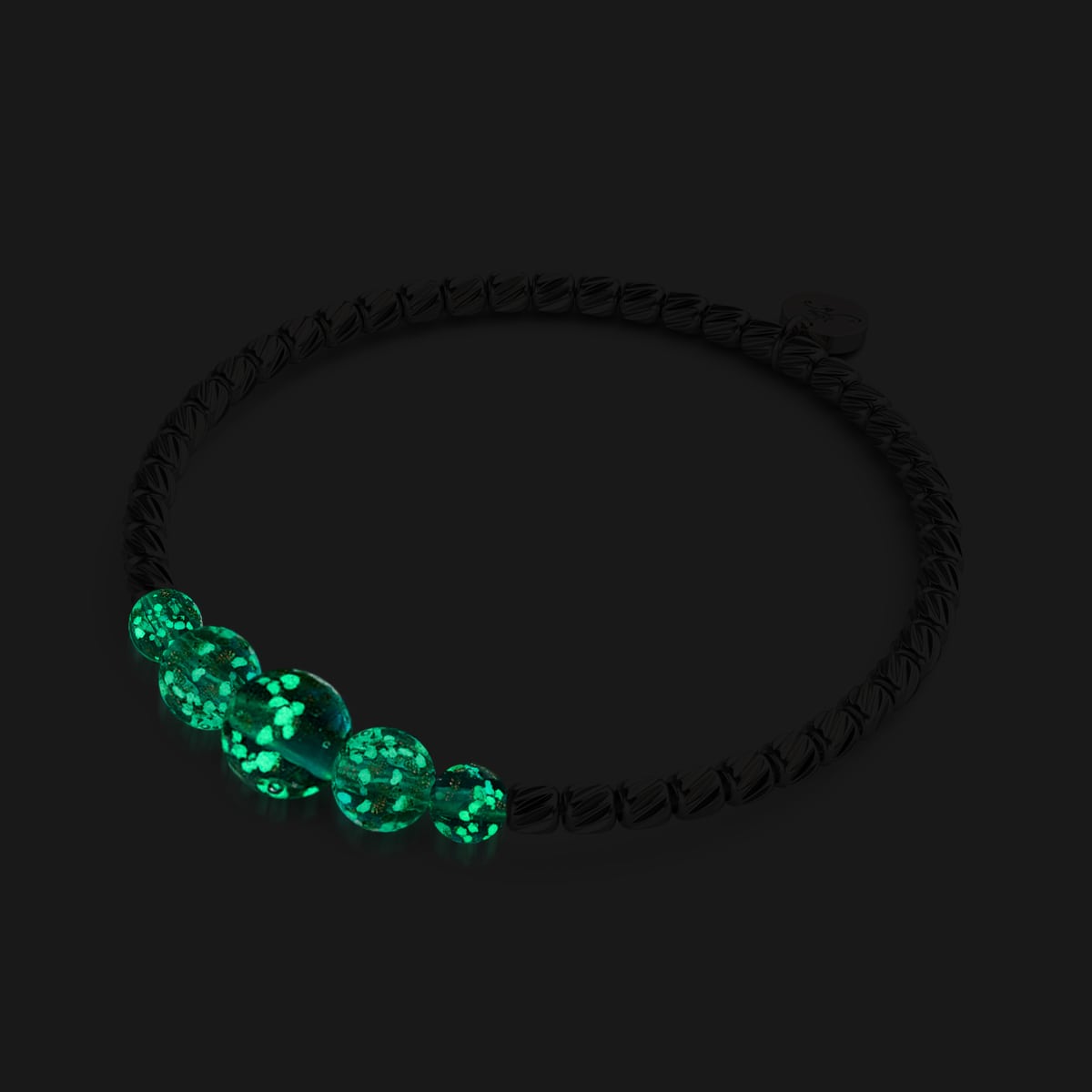 Indigo | Silver | Firefly Glass Cascade Bracelet