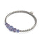 Indigo | Silver | Firefly Glass Cascade Bracelet