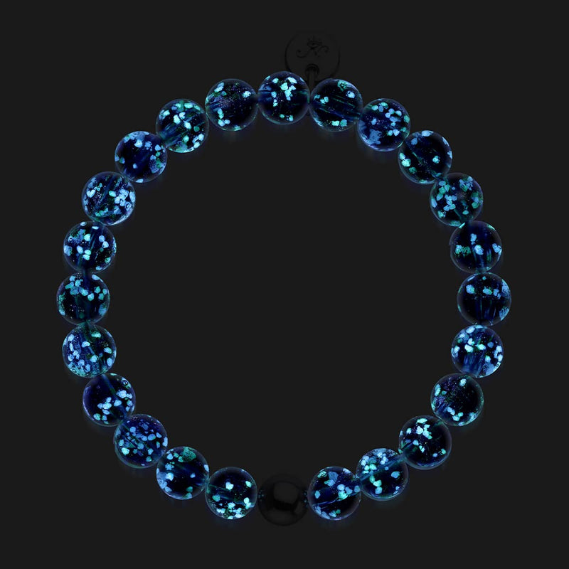 Lapis Flame | .925 Sterling Silver | Firefly Glass Bracelet