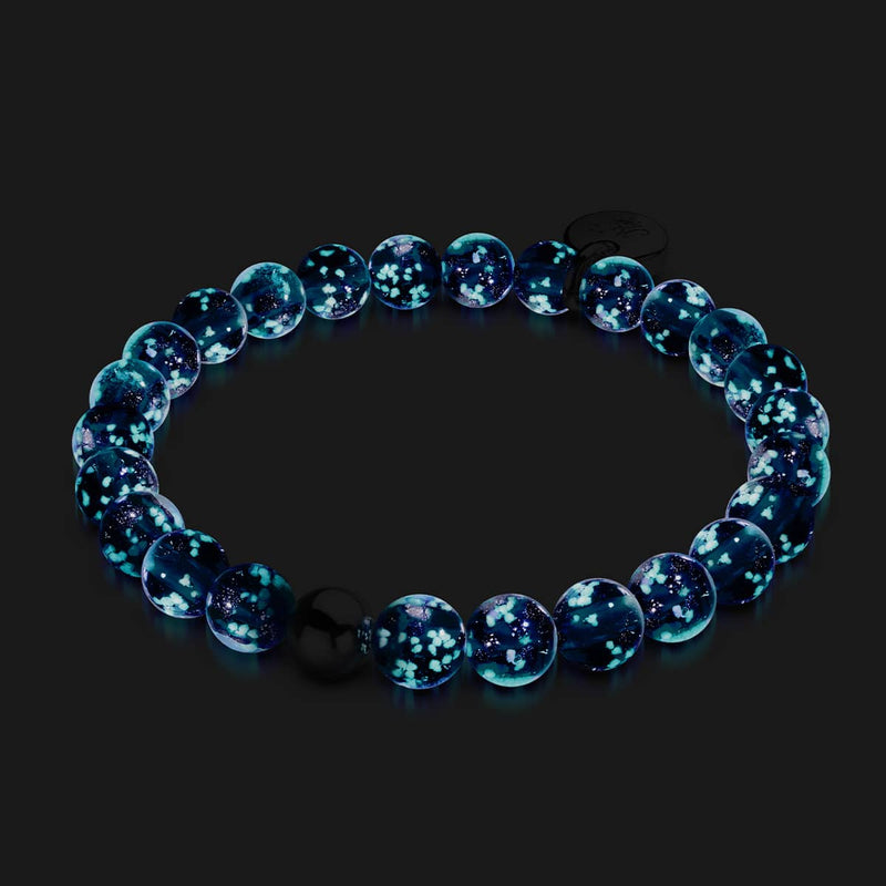 Lapis Flame | .925 Sterling Silver | Firefly Glass Bracelet