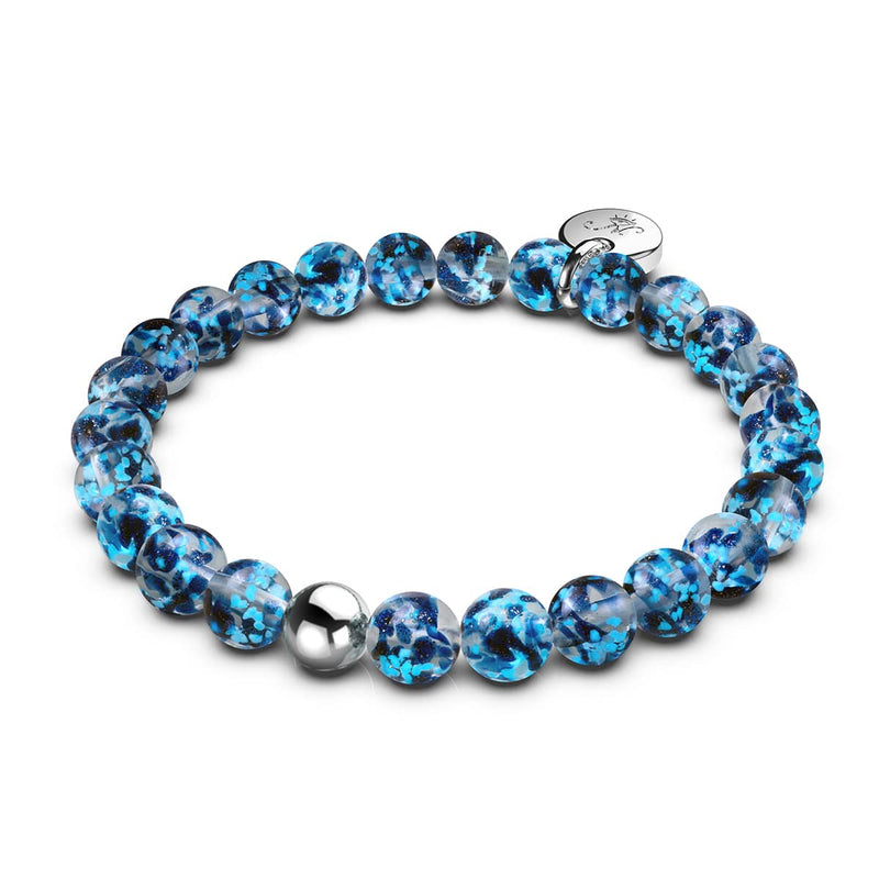 Lapis Flame | .925 Sterling Silver | Firefly Glass Bracelet