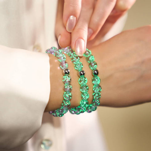 Lilac | .925 Sterling Silver | Firefly Glass Bracelet