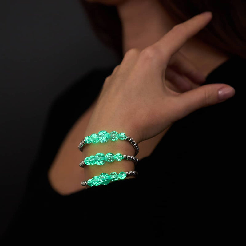 Lilac | Silver | Firefly Glass Cascade Bracelet