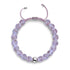 Lilac | Silver | Firefly Glass Macrame Bracelet