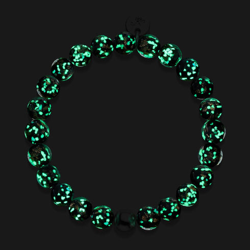 Obsidian | .925 Sterling Silver | Firefly Glass Bracelet