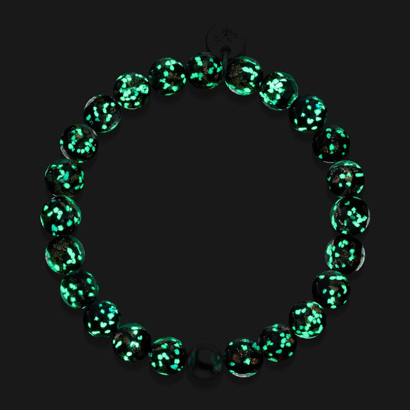 Obsidian | .925 Sterling Silver | Firefly Glass Bracelet