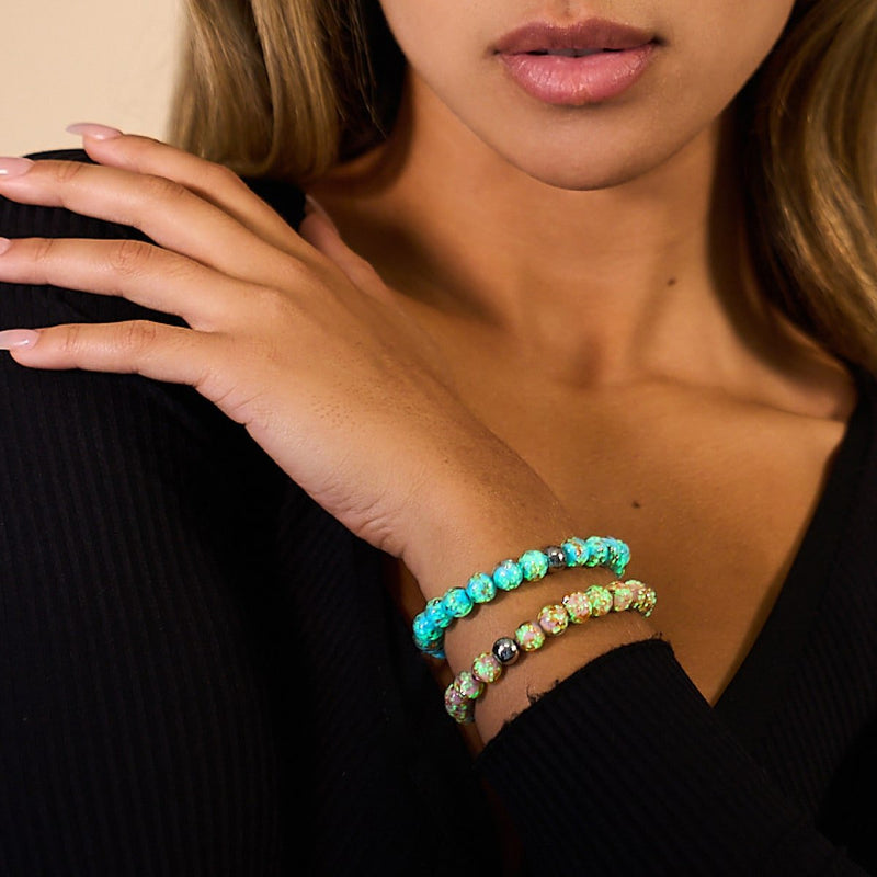 Periwinkle | .925 Sterling Silver | Firefly Glass Bracelet
