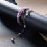 Purple Fields | Periwinkle x Lilac | Double Firefly Glass Bracelet