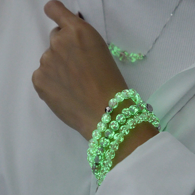 Rosewater | .925 Sterling Silver | Firefly Glass Bracelet