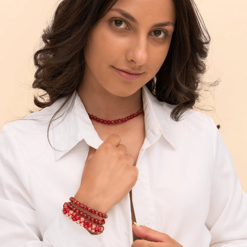 Ruby | .925 Sterling Silver | Firefly Glass Wrap