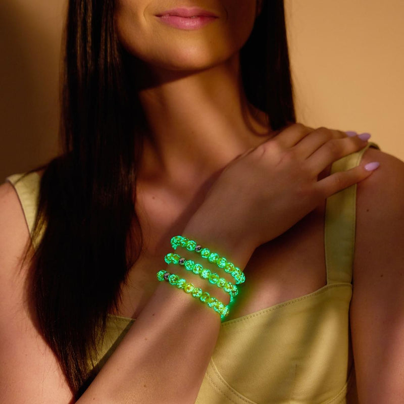 Saffron | .925 Sterling Silver | Firefly Glass Bracelet