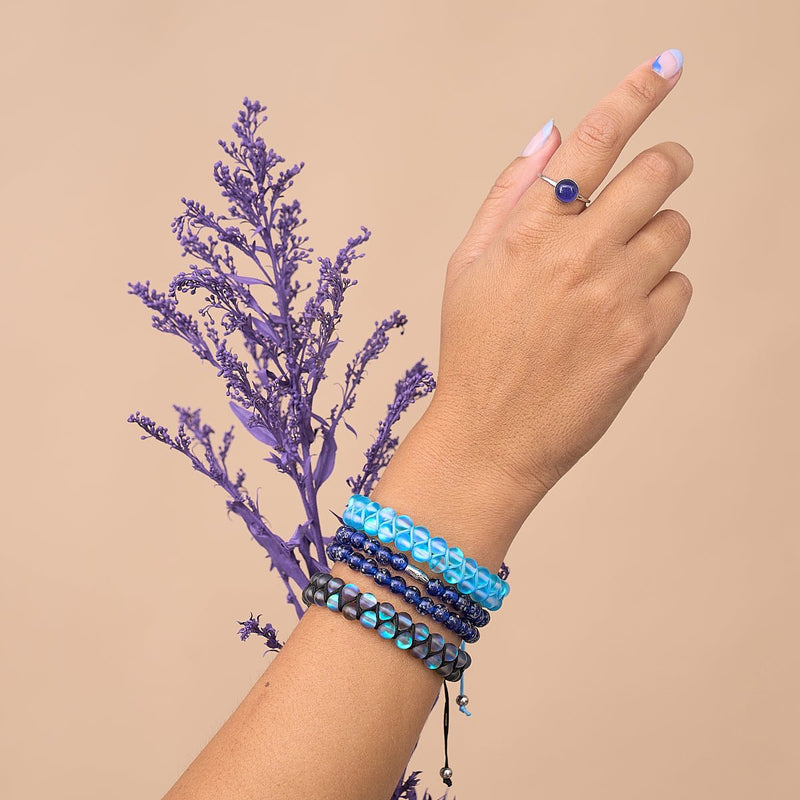 Sapphire | .925 Sterling Silver | Firefly Glass Wrap