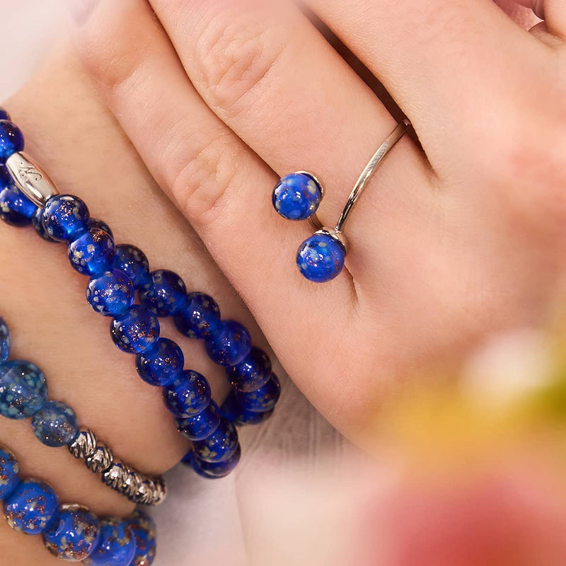 Sapphire | .925 Sterling Silver | Firefly Glass Wrap