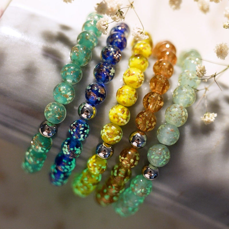 Succulent | .925 Sterling Silver | Firefly Glass Bracelet
