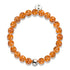 Tangerine | .925 Sterling Silver | Firefly Glass Bracelet