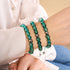 Teal | Silver | Firefly Glass Macrame Bracelet